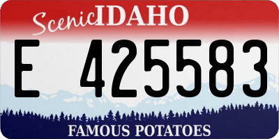 ID license plate E425583
