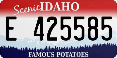 ID license plate E425585