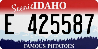 ID license plate E425587