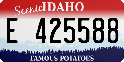 ID license plate E425588