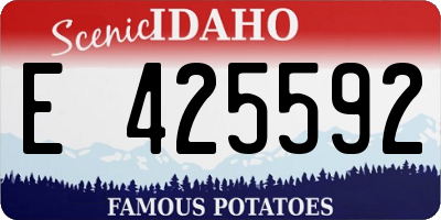 ID license plate E425592