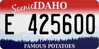 ID license plate E425600