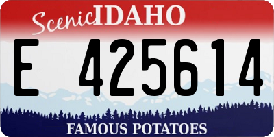 ID license plate E425614