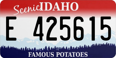ID license plate E425615