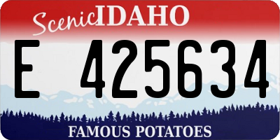 ID license plate E425634
