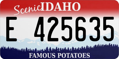 ID license plate E425635