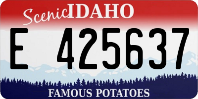 ID license plate E425637