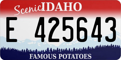 ID license plate E425643
