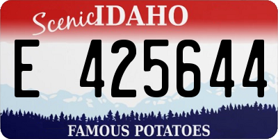 ID license plate E425644