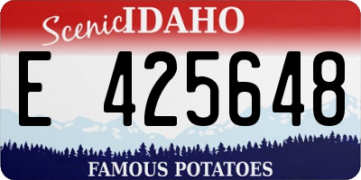 ID license plate E425648