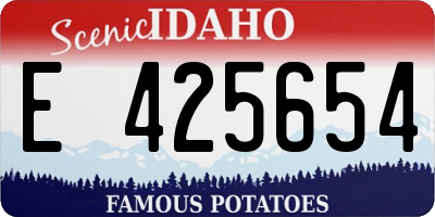ID license plate E425654