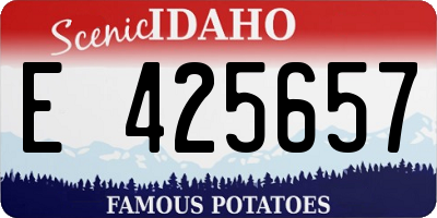 ID license plate E425657