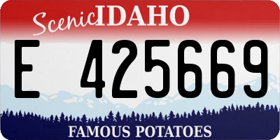 ID license plate E425669