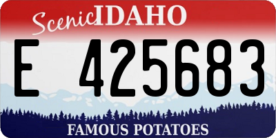 ID license plate E425683