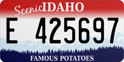 ID license plate E425697