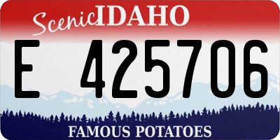 ID license plate E425706