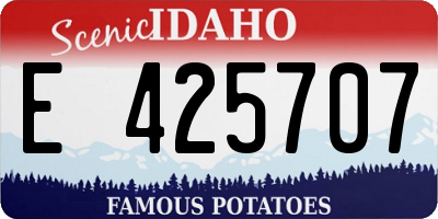 ID license plate E425707