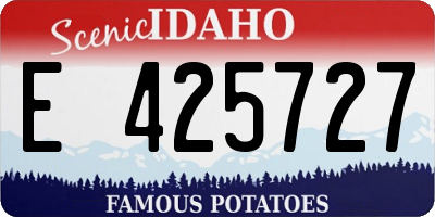 ID license plate E425727