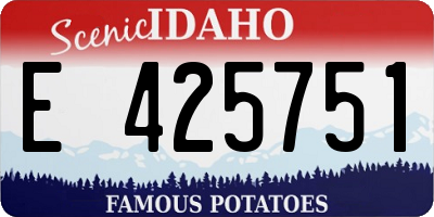 ID license plate E425751