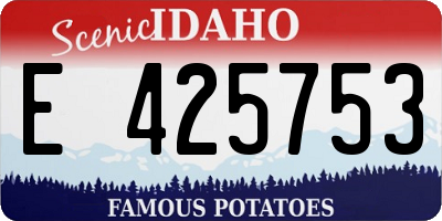 ID license plate E425753