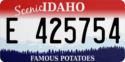 ID license plate E425754