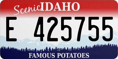 ID license plate E425755