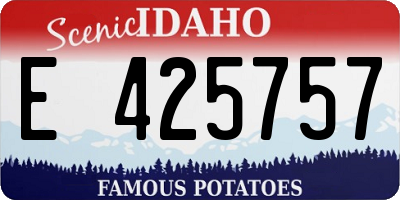 ID license plate E425757