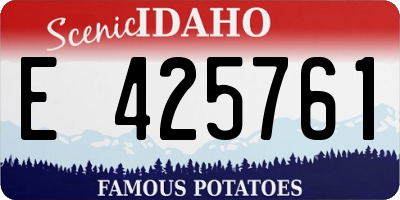 ID license plate E425761