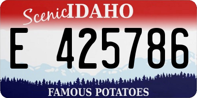ID license plate E425786