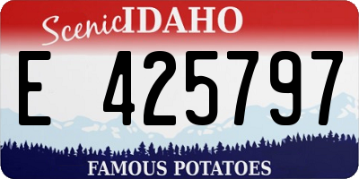 ID license plate E425797