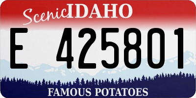 ID license plate E425801