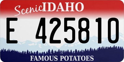 ID license plate E425810