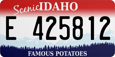 ID license plate E425812
