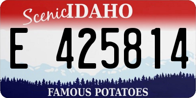 ID license plate E425814