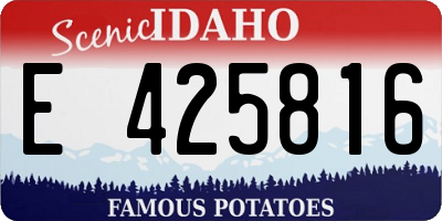 ID license plate E425816