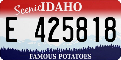 ID license plate E425818