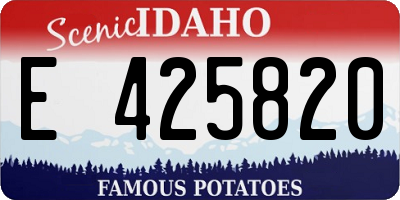 ID license plate E425820