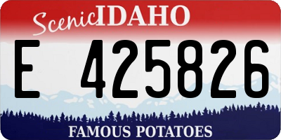 ID license plate E425826