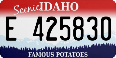 ID license plate E425830