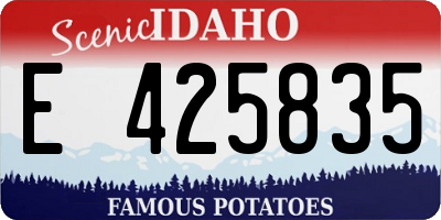ID license plate E425835