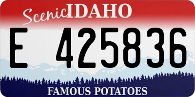 ID license plate E425836