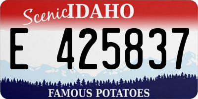 ID license plate E425837