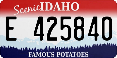 ID license plate E425840