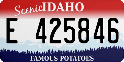 ID license plate E425846