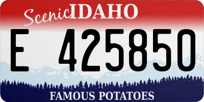 ID license plate E425850