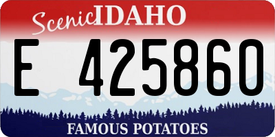 ID license plate E425860