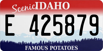 ID license plate E425879