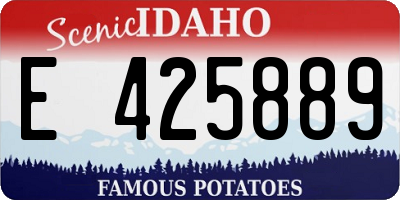 ID license plate E425889