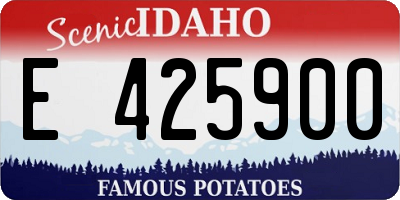 ID license plate E425900