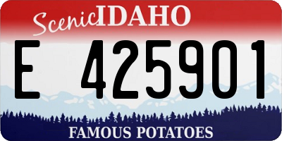 ID license plate E425901